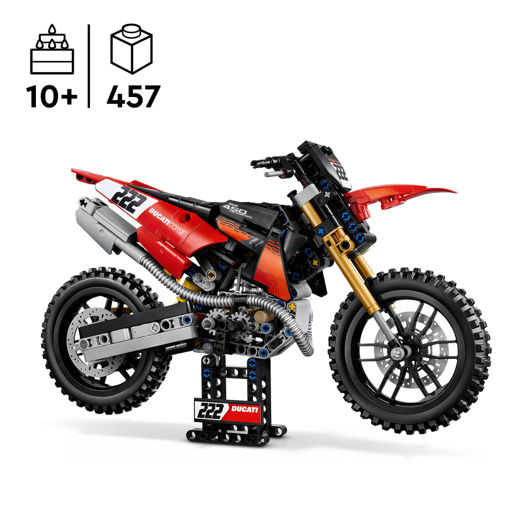LEGO Technic 42238 Ducati Desmo450 MX Factory motociklas