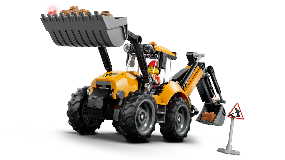 LEGO City 60480 Geltonas ekskavatorius-krautuvas