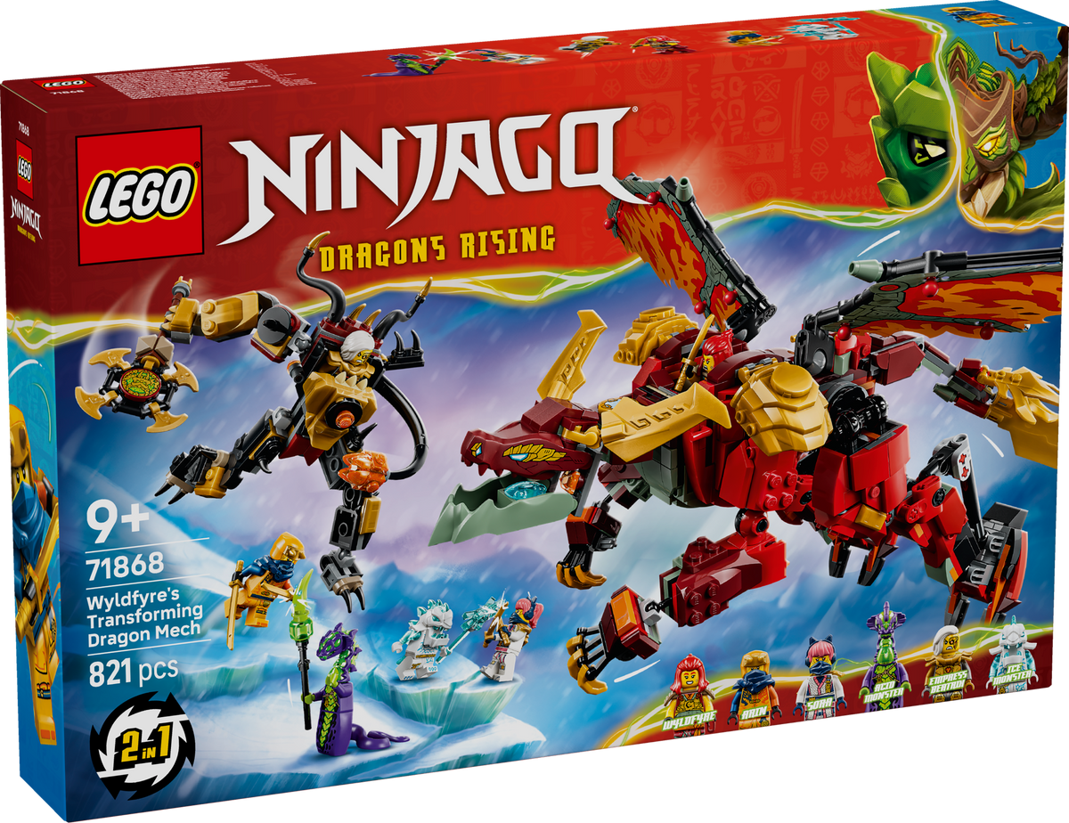 LEGO NINJAGO 71868 Wyldfyre transformuojamas drakonas-robotas