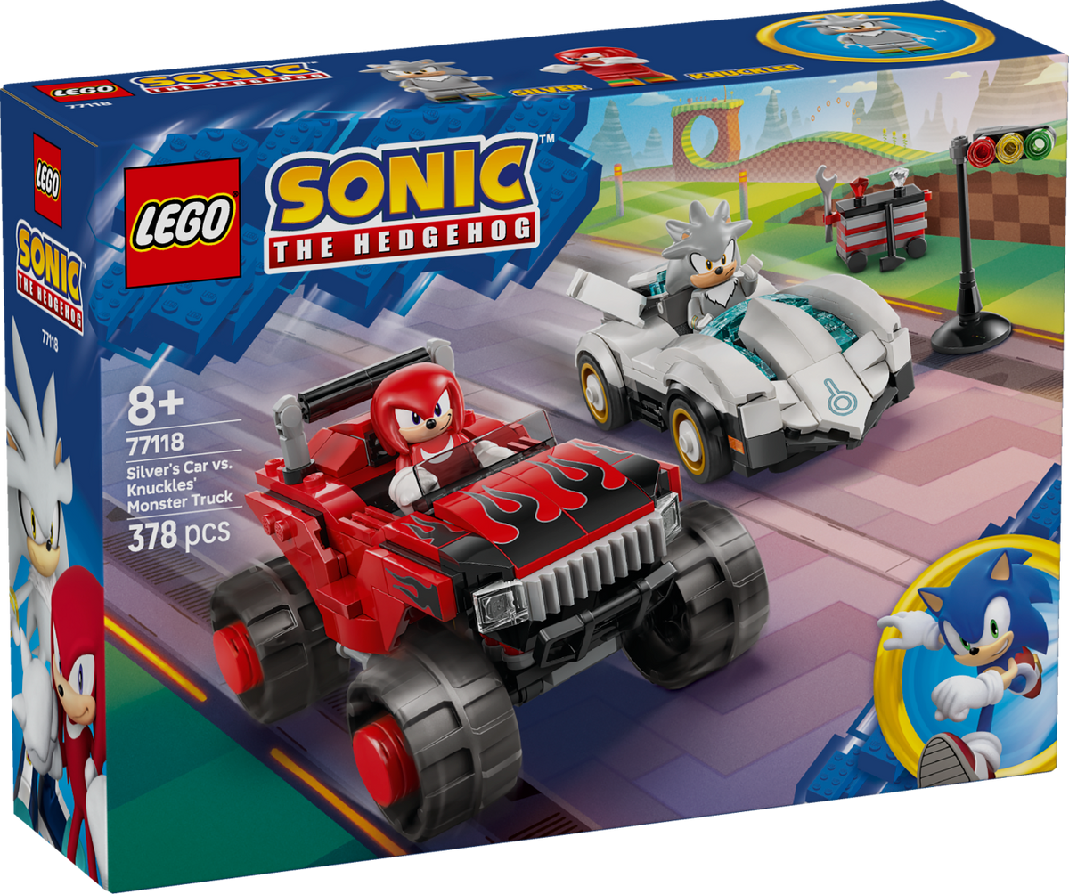 LEGO Sonic the Hedgehog 77118 Silverio automobilis prieš Knuckles visureigį-monstrą