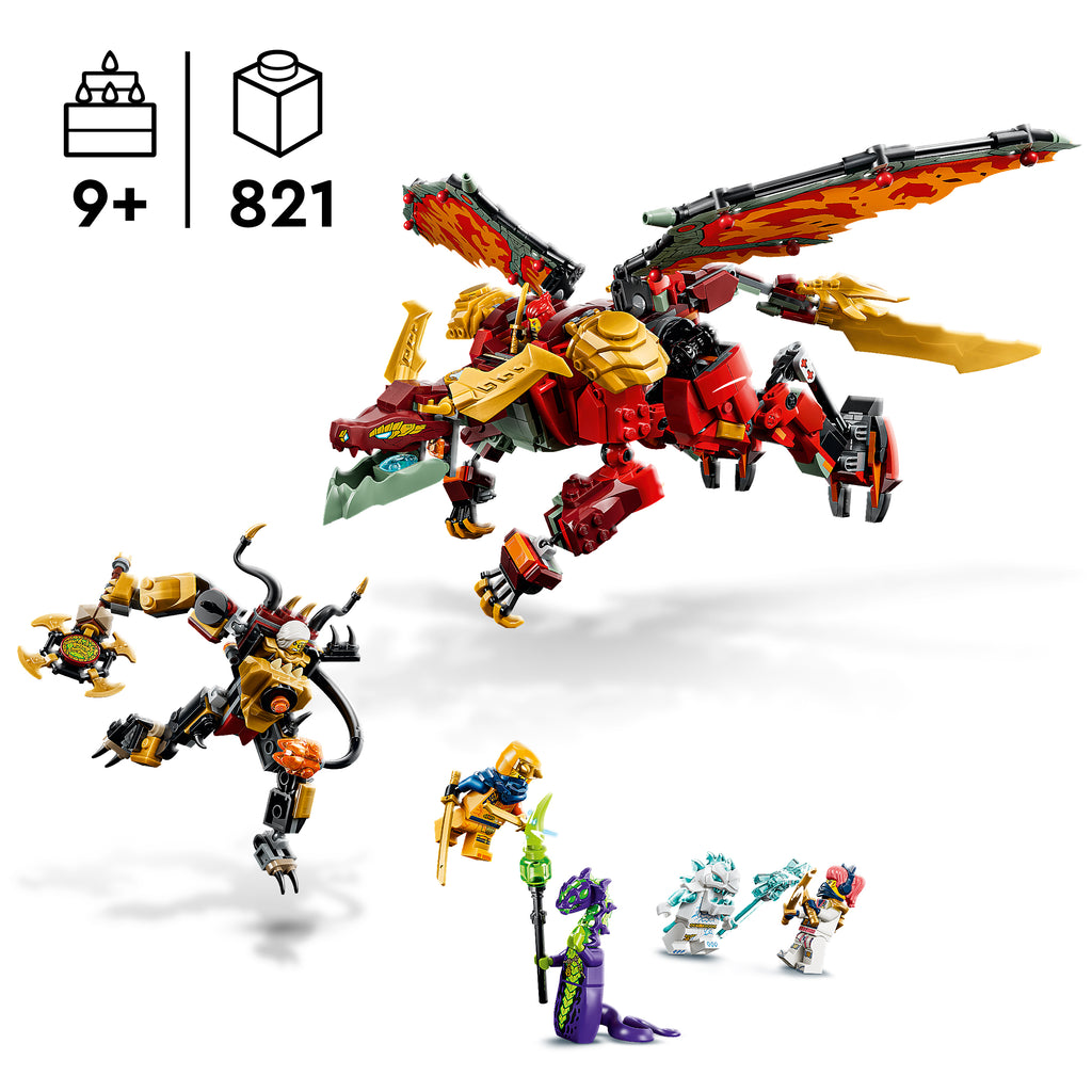 LEGO NINJAGO 71868 Wyldfyre transformuojamas drakonas-robotas