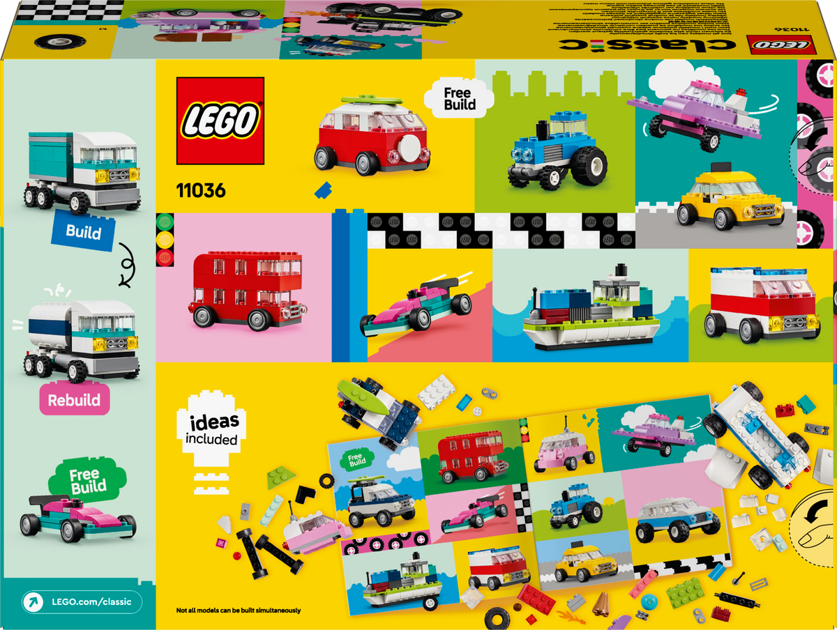 LEGO Classic 11036 Kūrybinės transporto priemonės