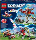 LEGO DREAMZzz 71497 Kuperio tigro robotas ir Zero lenktyninis automobilis