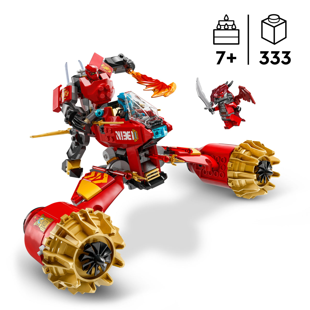 LEGO NINJAGO 71830 Kai robotas audrų raitelis