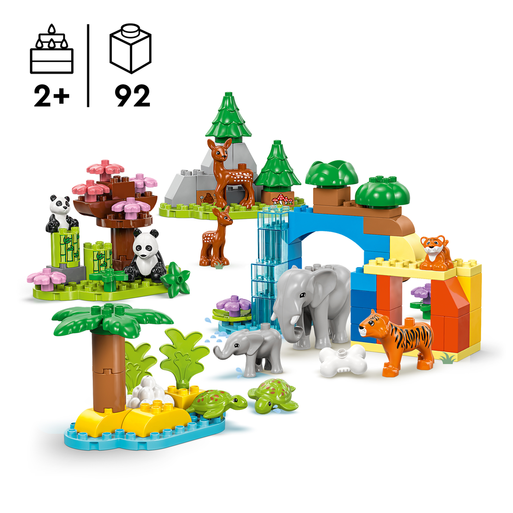 LEGO DUPLO 10446 Laukinių gyvūnų šeimos 3 viename