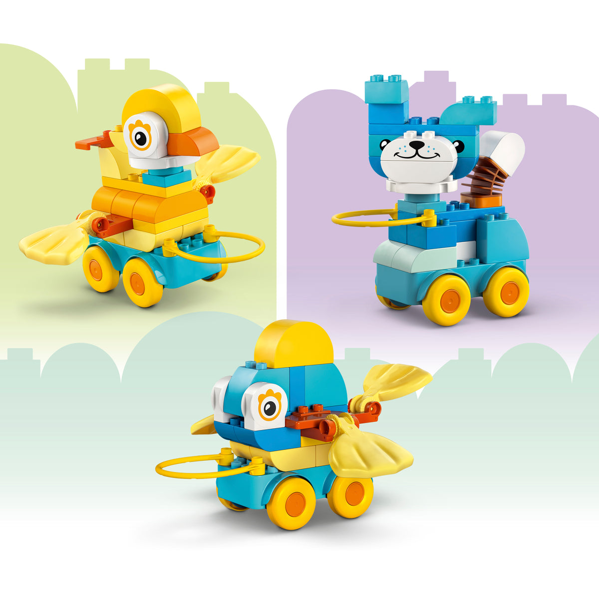 LEGO DUPLO 10448 Gyvūnai ant ratukų 3 viename