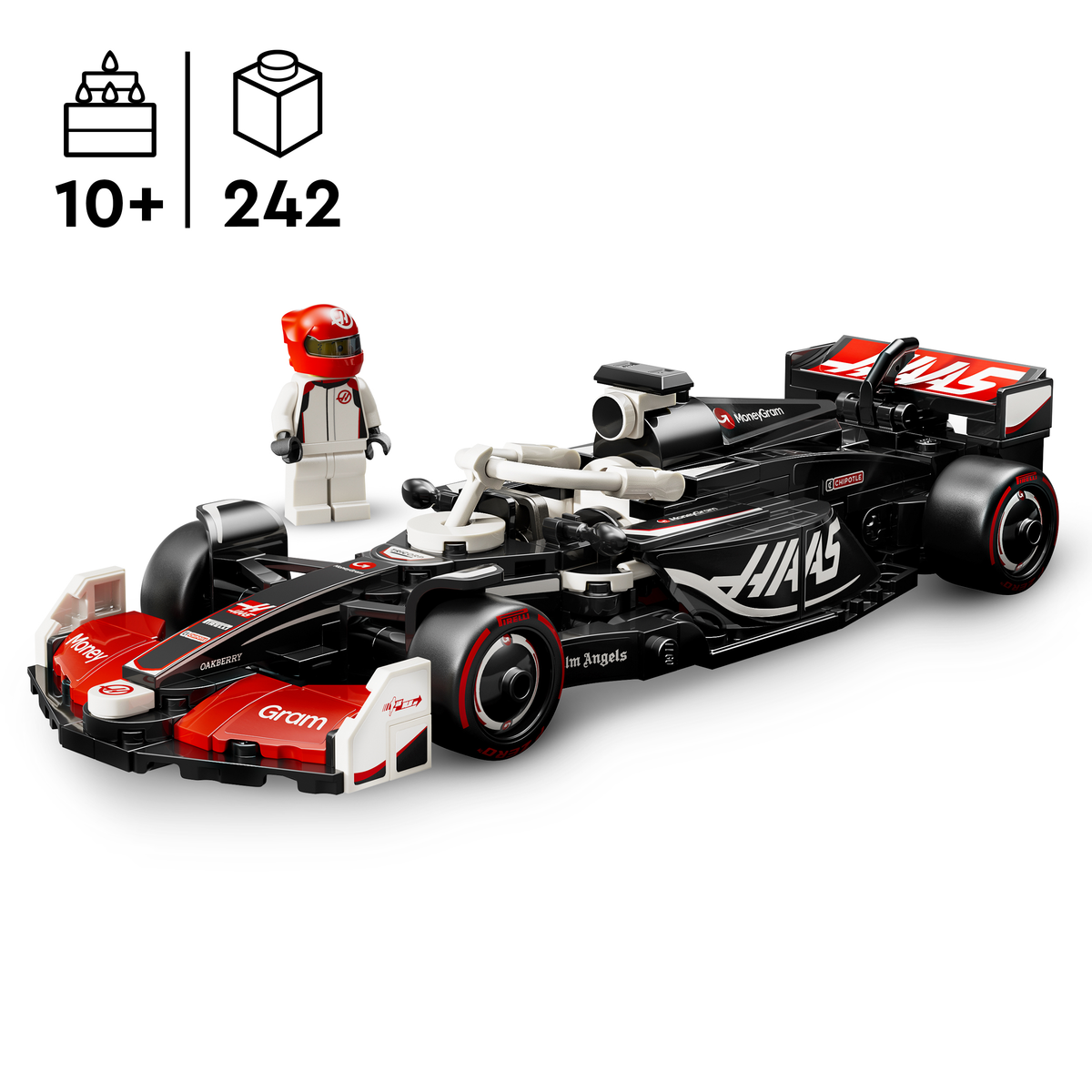 LEGO Speed Champions 77250 MoneyGram Haas F1 Team VF-24 bolidas