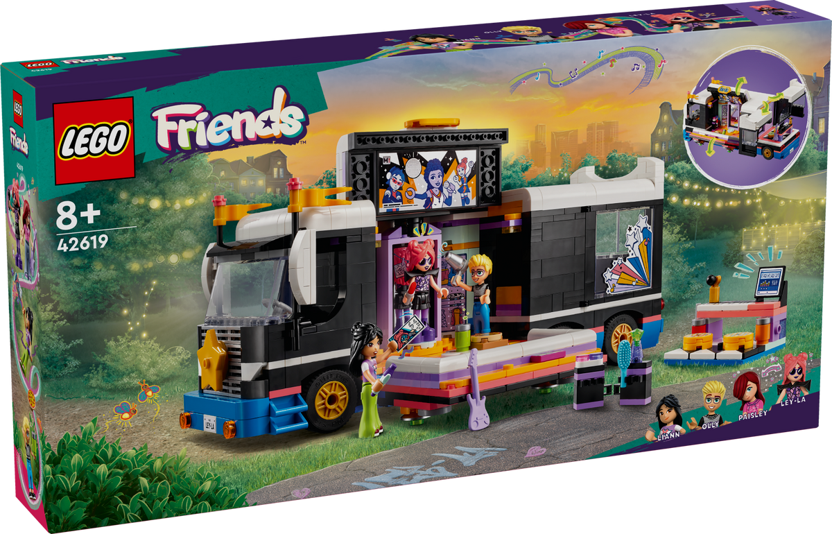 LEGO Friends 42619 Popžvaigždės koncertinis autobusas