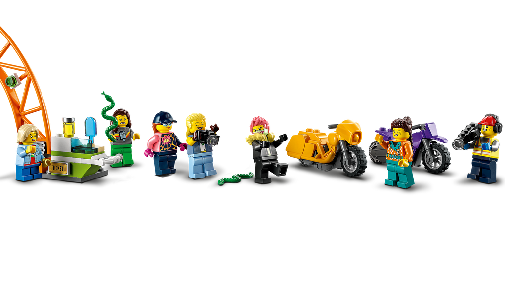 LEGO City 60339 Dvigubos kilpos kaskadininkų arena