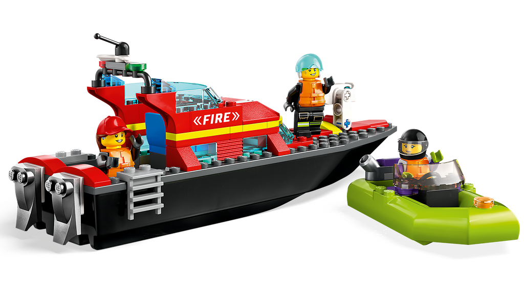LEGO City 60373 Gaisrinis gelbėjimo laivas