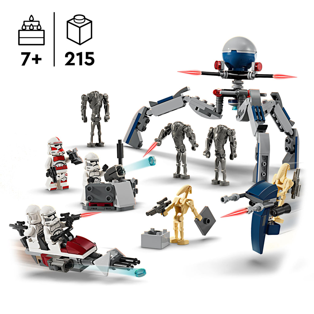 LEGO Star Wars 75372 Klonų karių ir kovos droidų kovos rinkinys