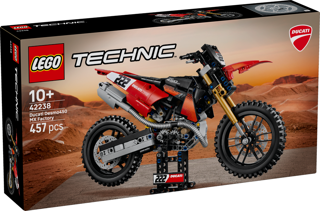 LEGO Technic 42238 Ducati Desmo450 MX Factory motociklas