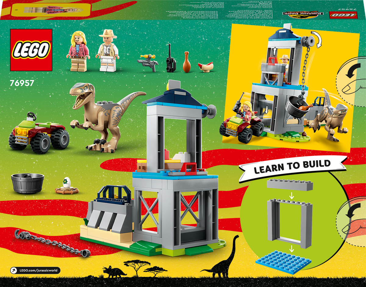 LEGO Jurassic World 76957 Velociraptoriaus pabėgimas