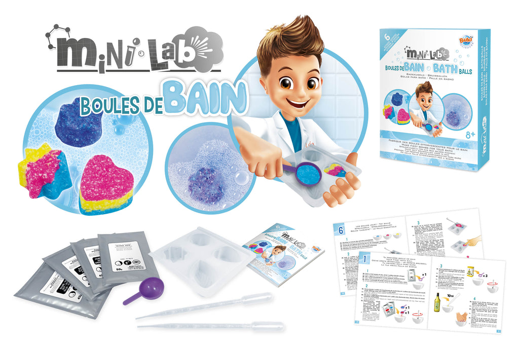 Buki Mini Lab vonios burbulai – pasigamink vonios bombų