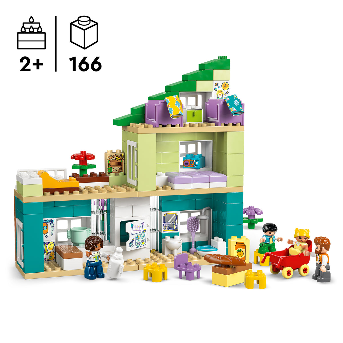 LEGO DUPLO 10470 Modernus šeimos namas su figūrėlėmis 3 viename