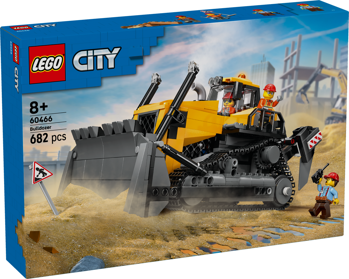 LEGO City 60466 Geltonas buldozeris su priekiniu krautuvu
