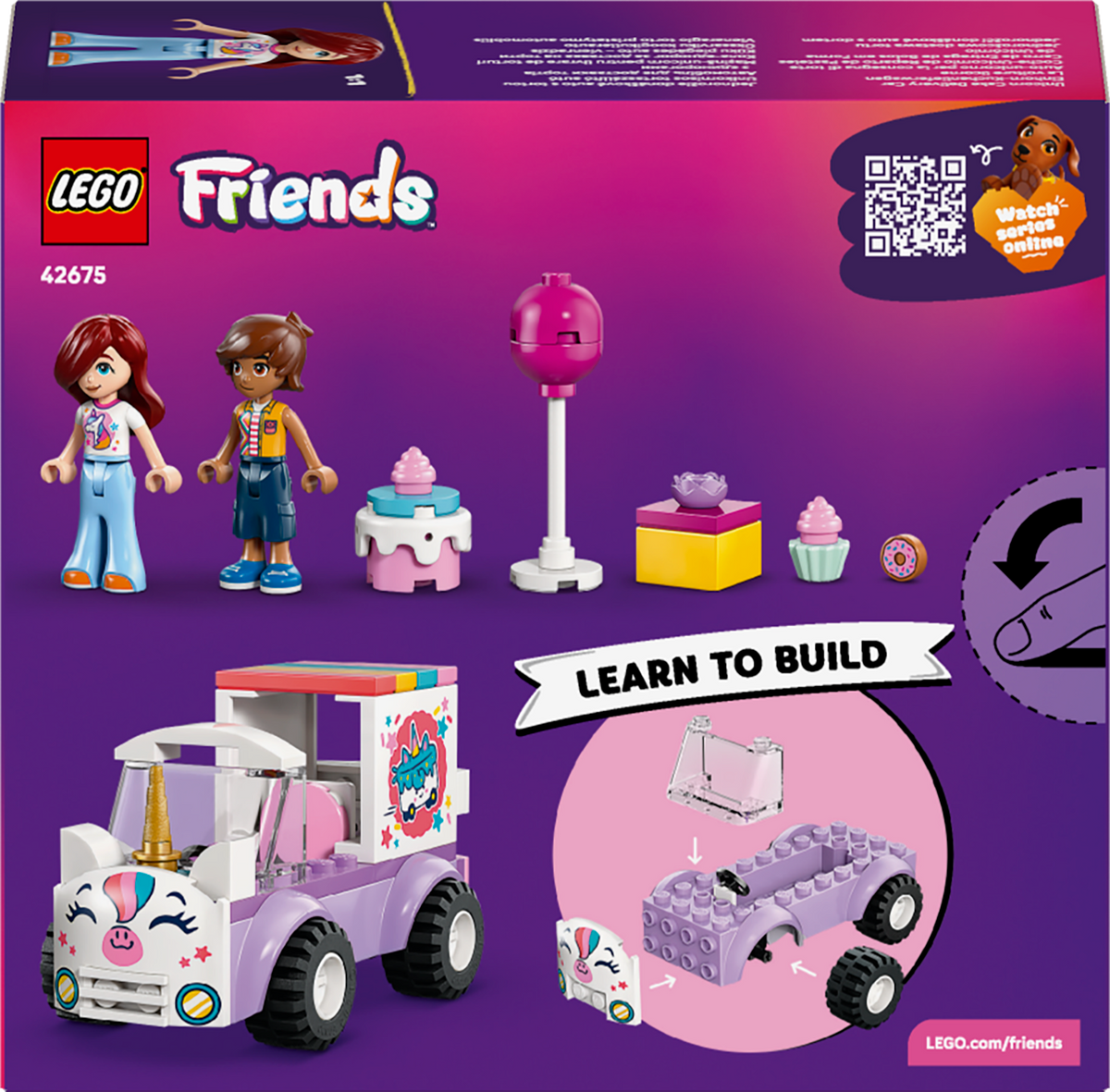 LEGO Friends 42675 Vienaragio tortų pristatymo automobilis