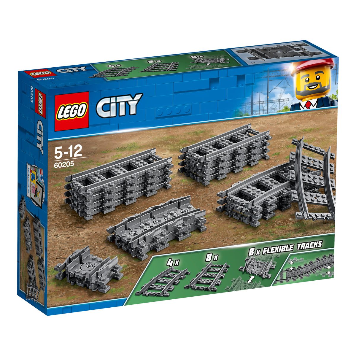 LEGO City 60205 Traukinio bėgiai