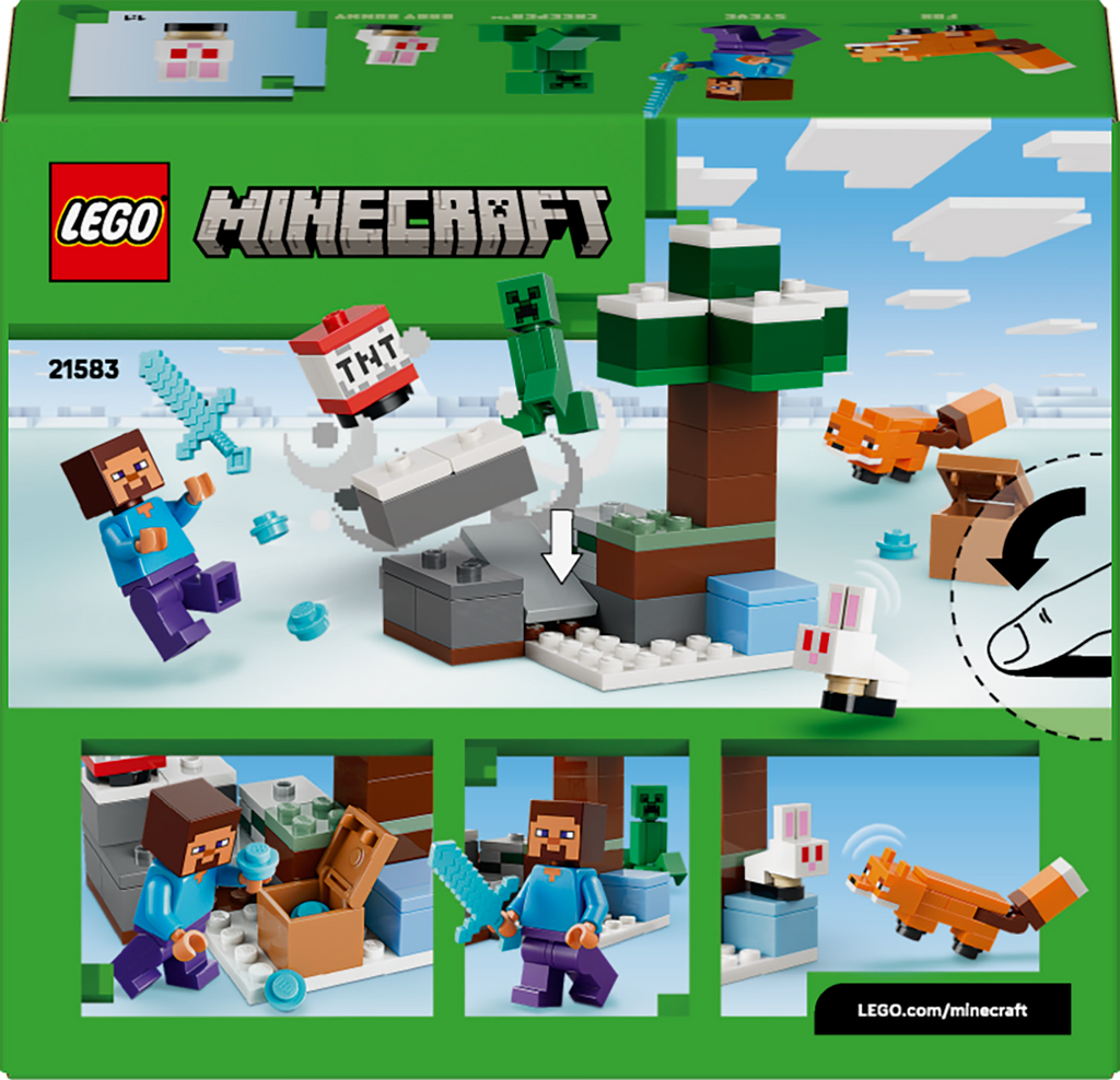 LEGO Minecraft 21583 Steve'o nuotykis taigoje