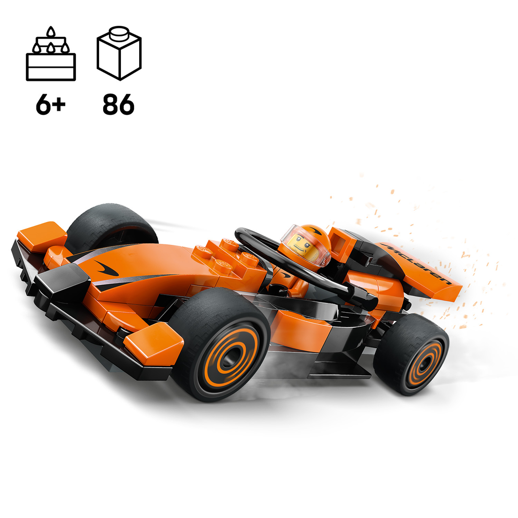 LEGO City 60442 F1 lenktynininkas su McLaren bolidu