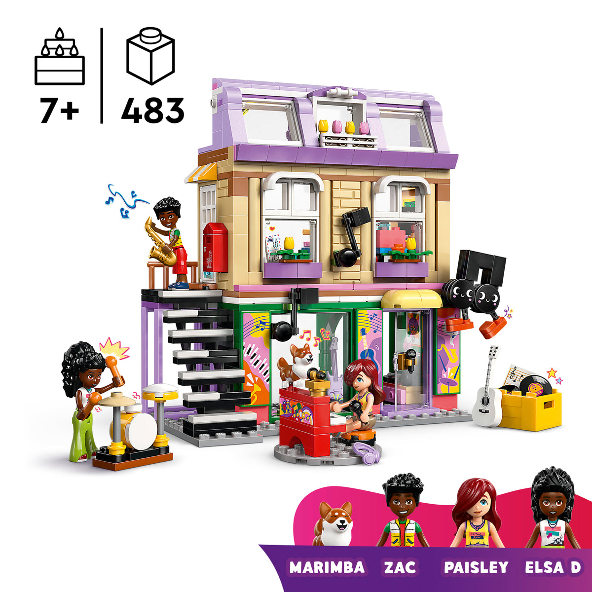 LEGO Friends 42653 Muzikos parduotuvė ir butas