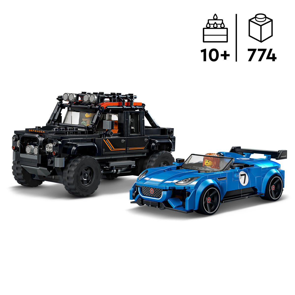 LEGO Speed Champions 77264 Jaguar Project 7 ir Land Rover Defender