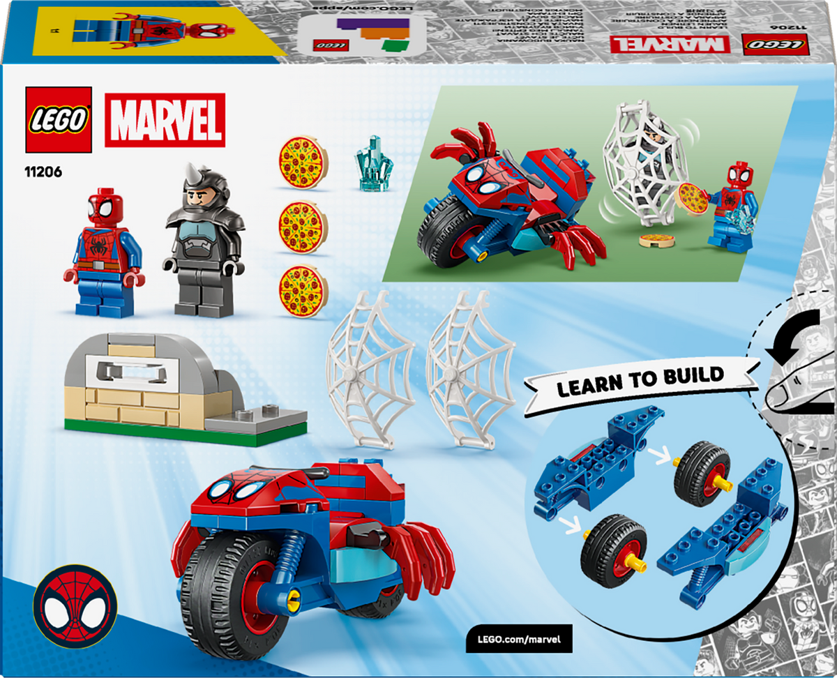 LEGO Marvel 11206 Spidey motociklu prieš Raganosį