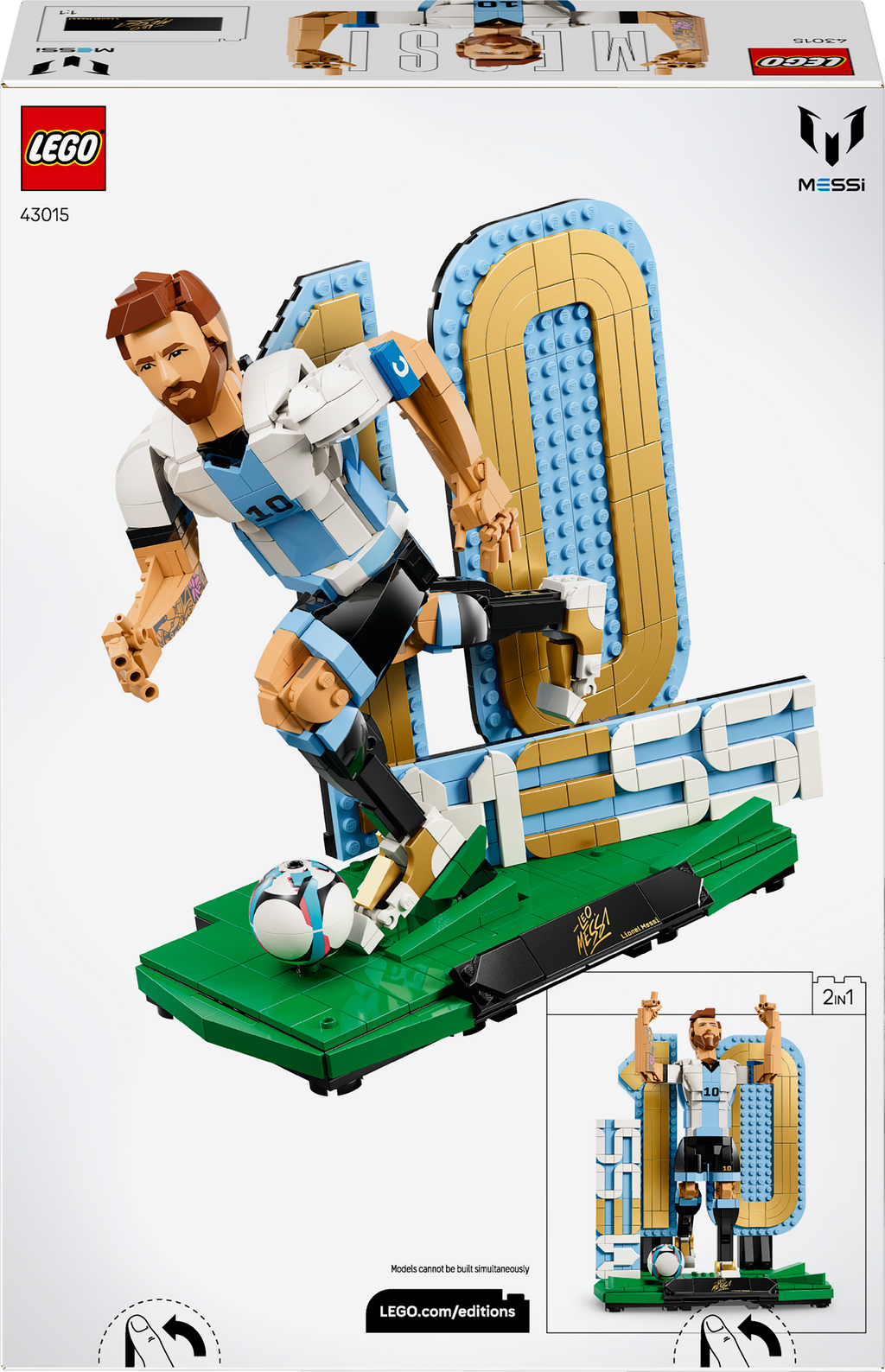 LEGO Editions 43015 Lionel Messi – futbolo legenda