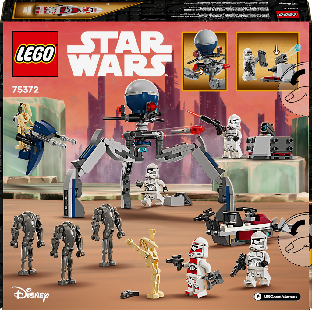 LEGO Star Wars 75372 Klonų karių ir kovos droidų kovos rinkinys
