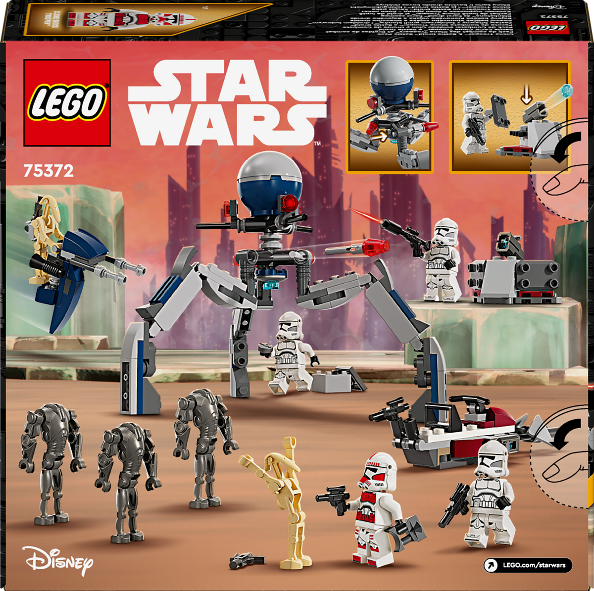 LEGO Star Wars 75372 Klonų karių ir kovos droidų kovos rinkinys