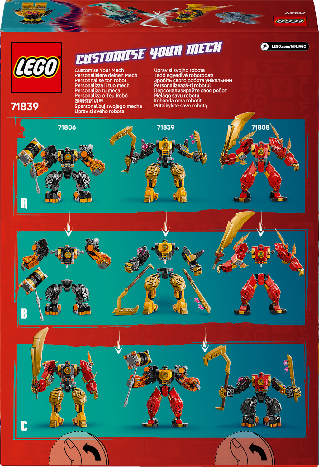 LEGO NINJAGO 71839 Arino Spinjitzu kovos robotas