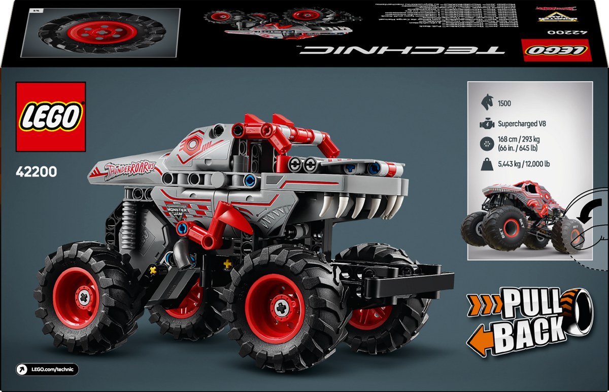 LEGO Technic 42200 Monster Jam ThunderROARus su inerciniu varikliu