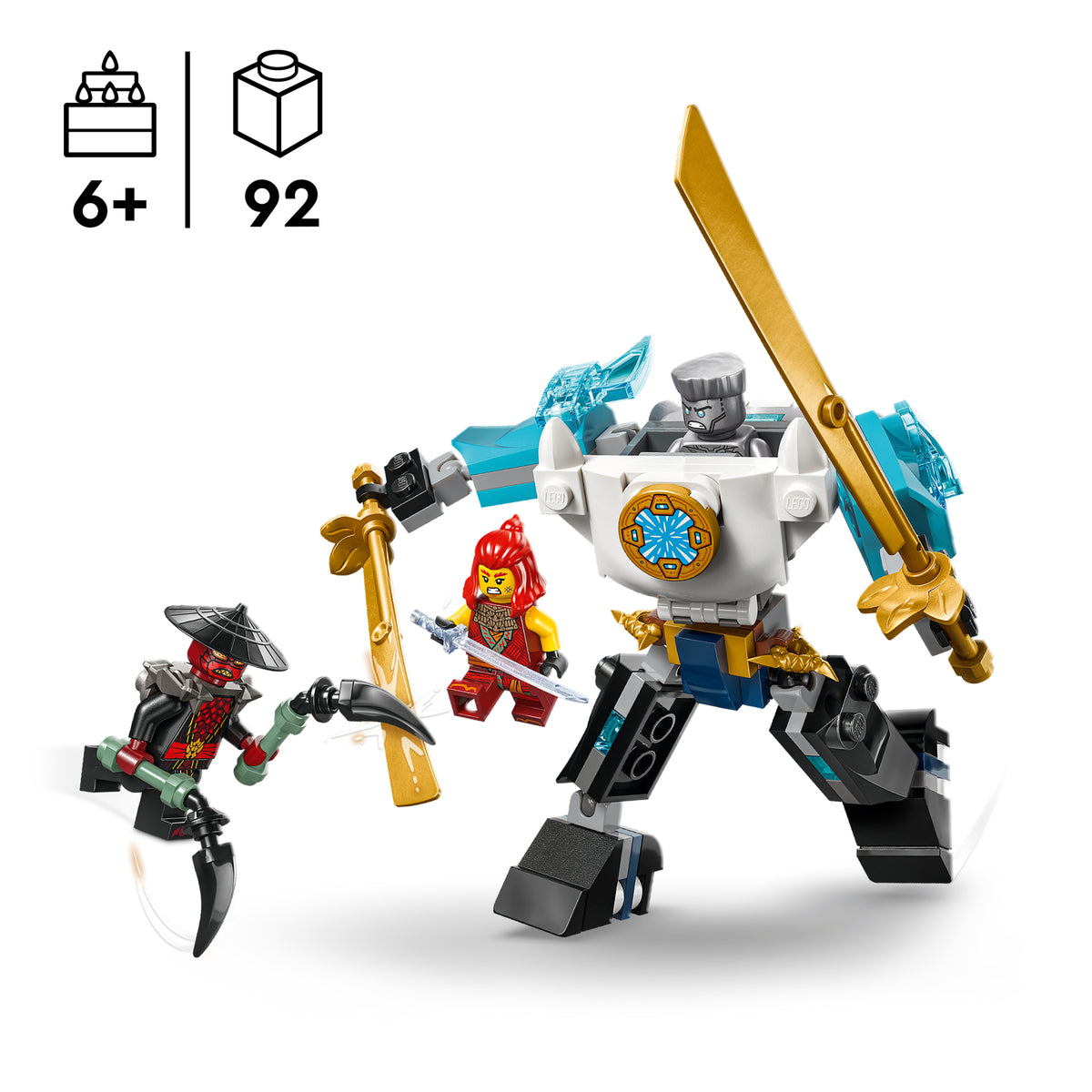LEGO NINJAGO 71827 Zane kovinio kostiumo robotas
