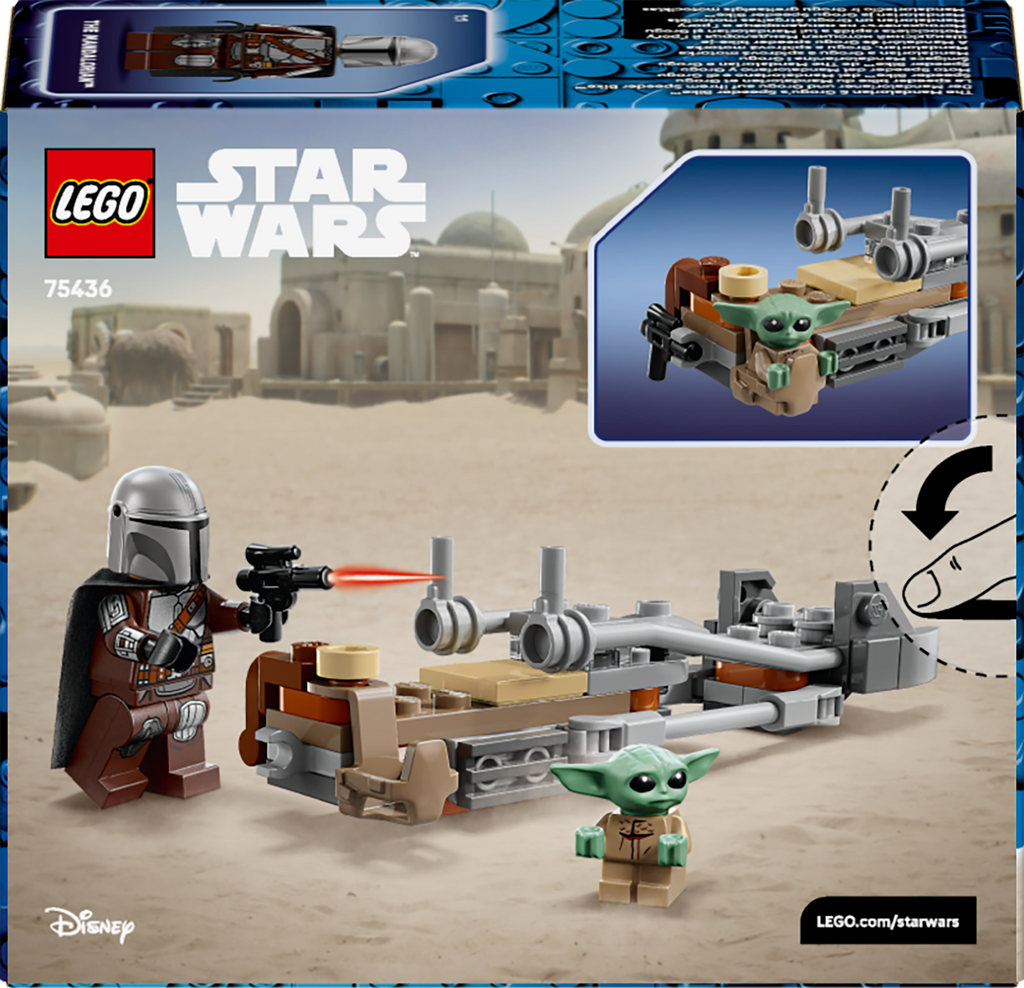 LEGO Star Wars 75436 Mandaloriečio ir Grogu skraidyklė