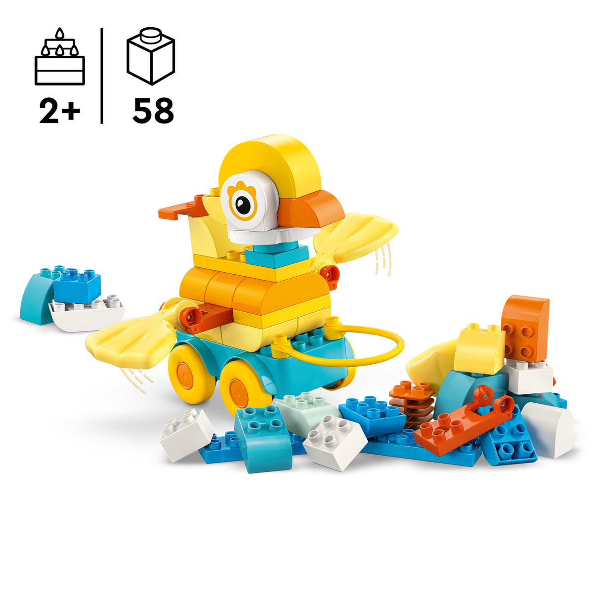 LEGO DUPLO 10448 Gyvūnai ant ratukų 3 viename
