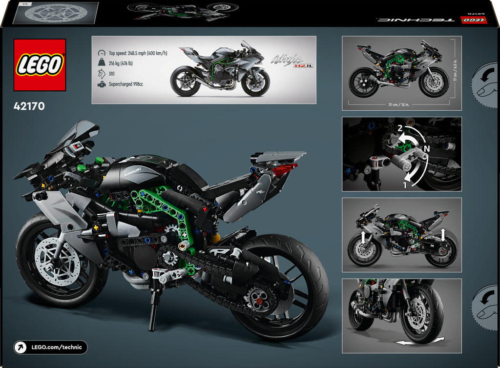 LEGO Technic 42170 Kawasaki Ninja H2R motociklas