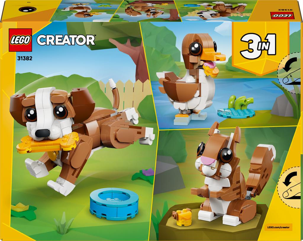 LEGO Creator 31382 Mieli gyvūnai: žaismingas šuniukas