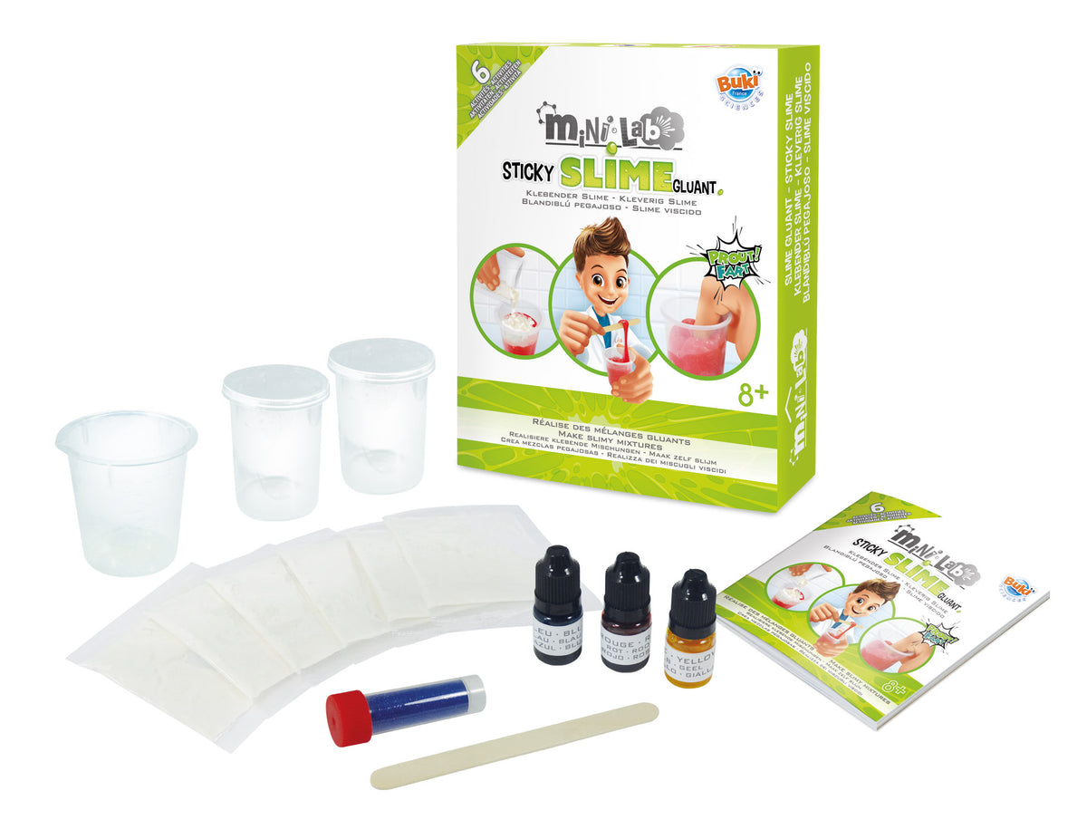 Buki Mini Lab lipnių gleivių rinkinys – 6 veiklos