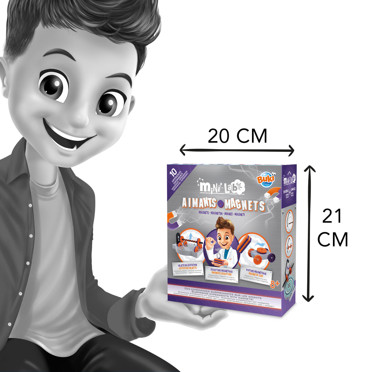 Buki Mini Lab magnetų rinkinys – 10 eksperimentų