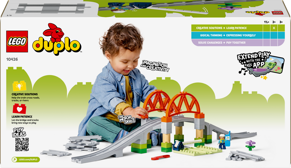 LEGO DUPLO 10426 Traukinio tiltas ir bėgių papildymo rinkinys