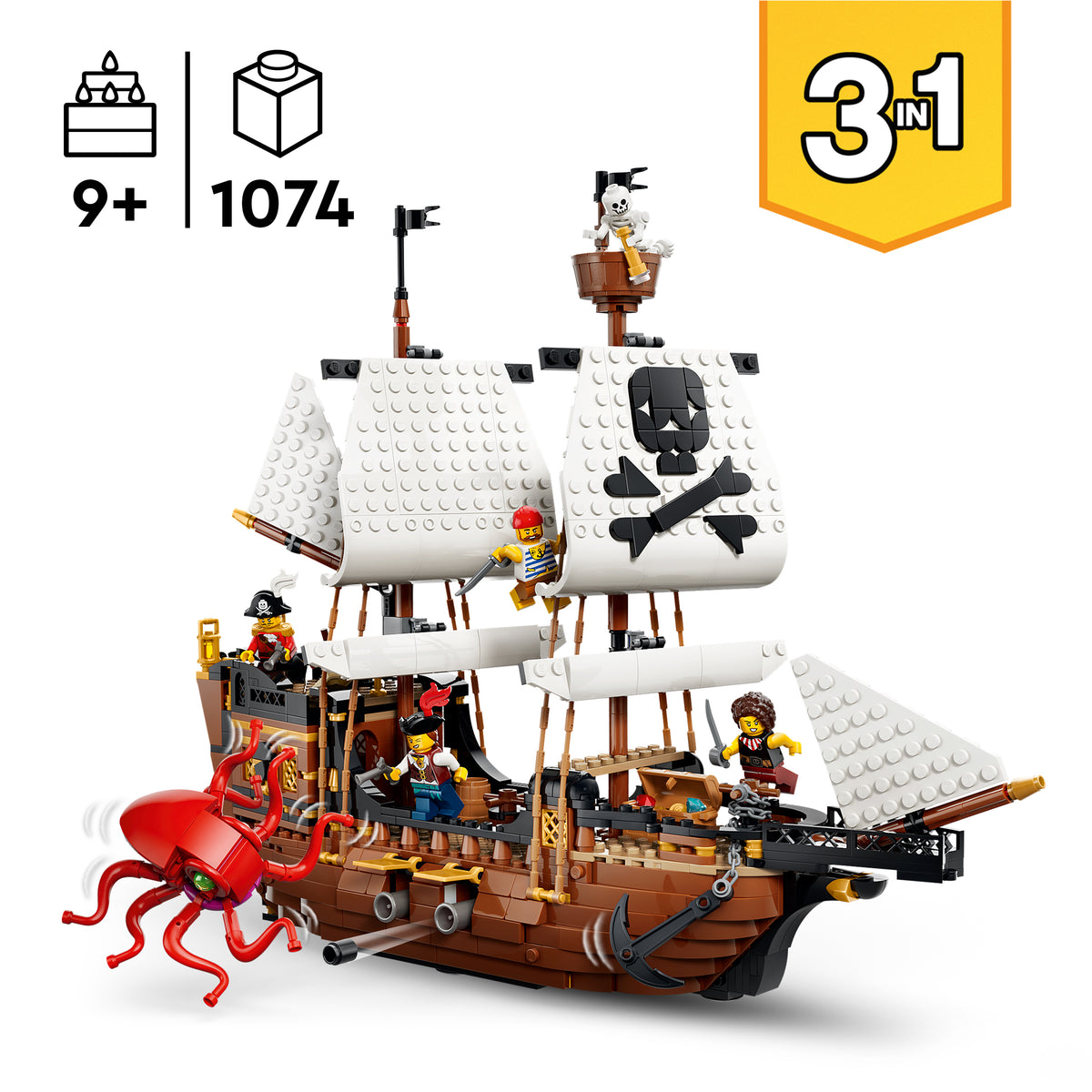 LEGO Creator 31387 Ikoniškas piratų laivas