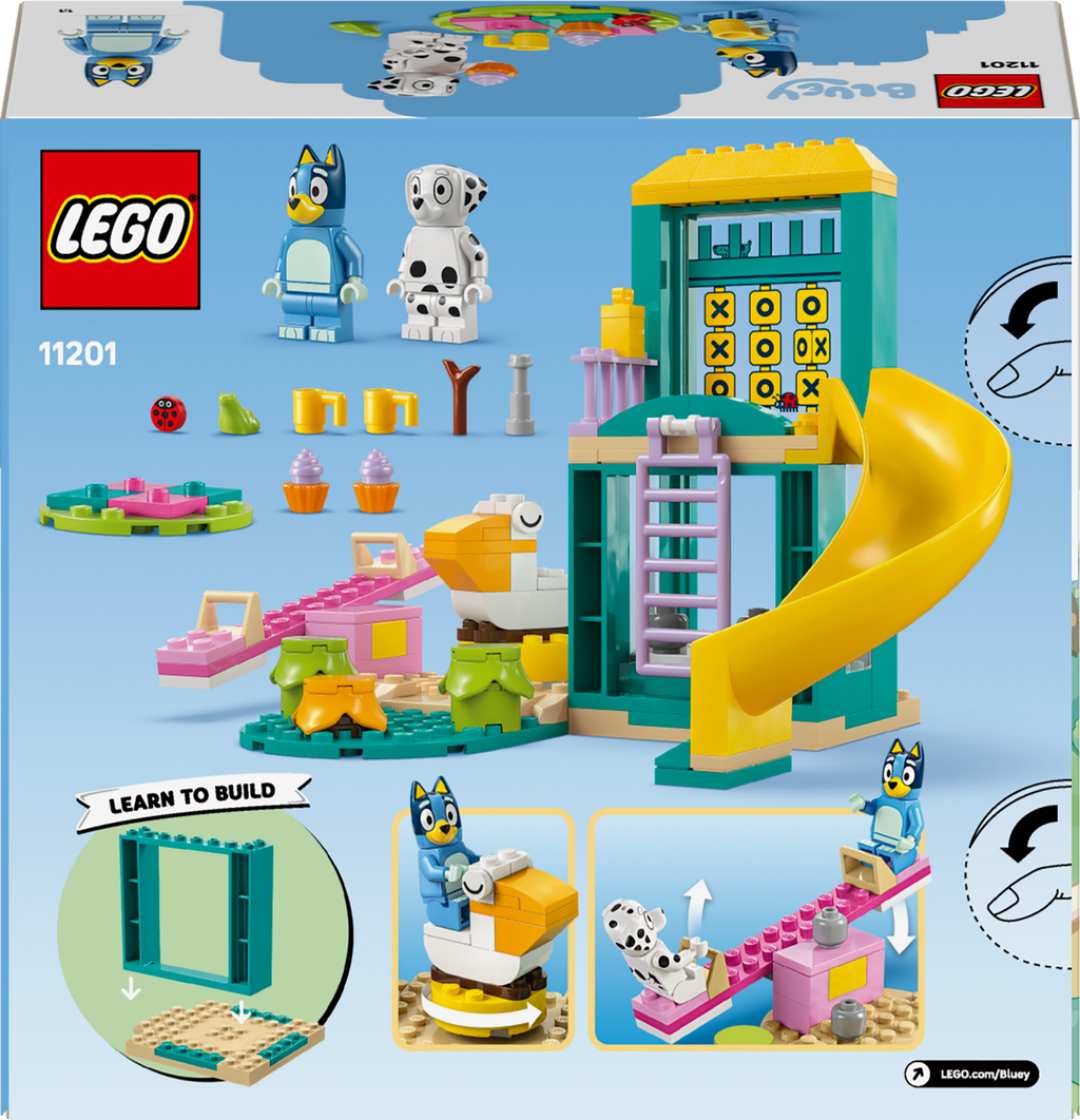 LEGO Bluey 11201 Linksmybės žaidimų aikštelėje su Bluey ir Chloe