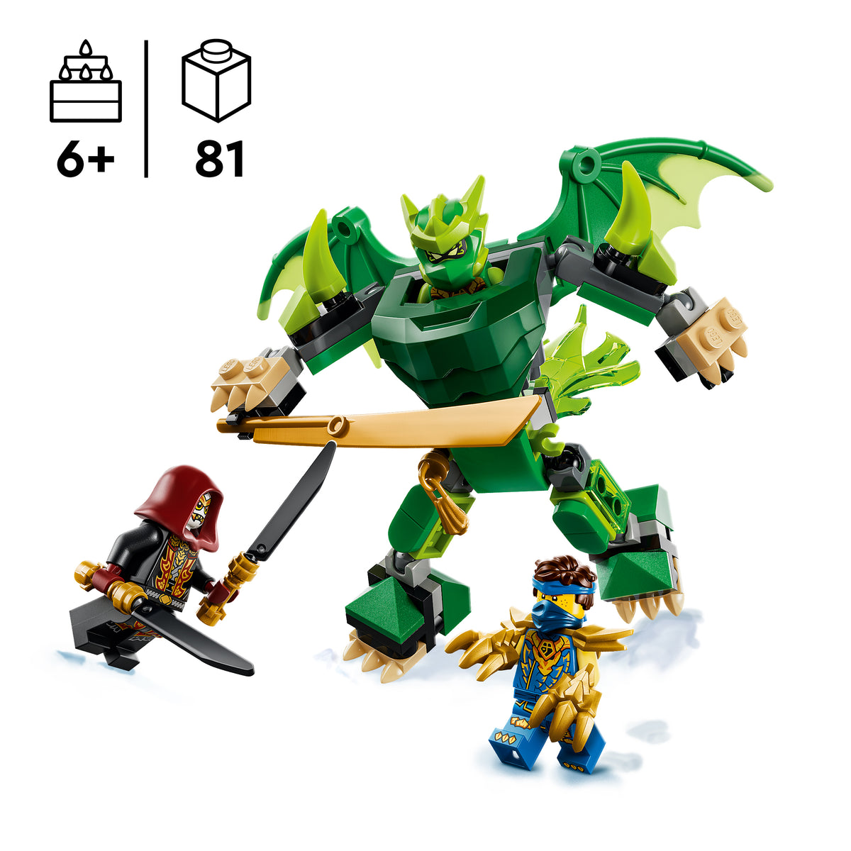 LEGO NINJAGO 71862 Lloydo drakono roboto kovos rinkinys