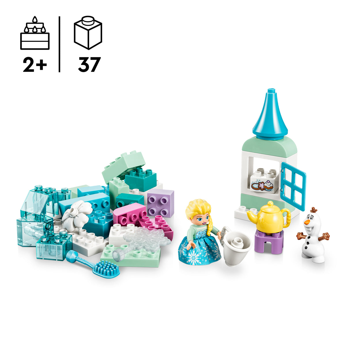 LEGO DUPLO 10462 „Ledo šalies“ kūrybinė dėžė su Elza ir Olafu