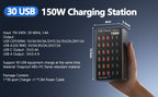 TTS USB įkrovimo stotelė 150 W, 30 jungčių USB-C ir USB-A