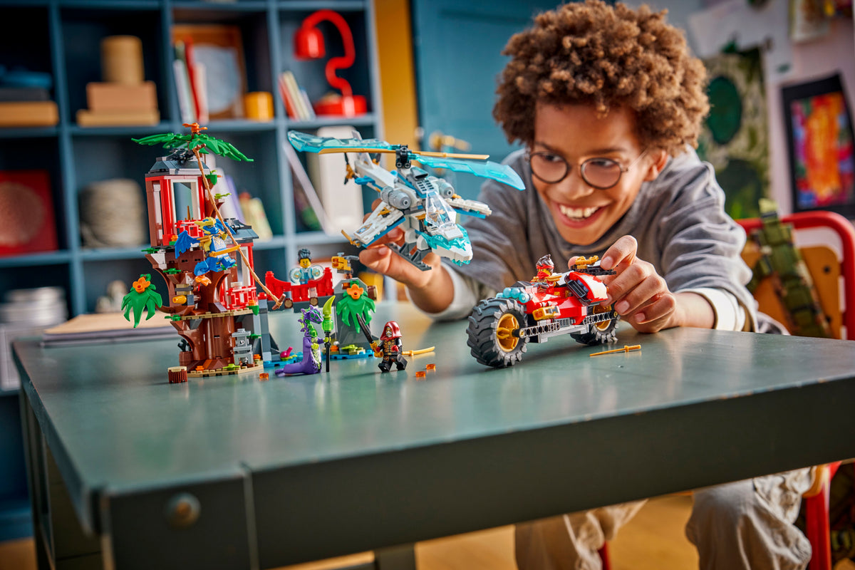 LEGO NINJAGO 71857 Nindzių transporto ir medžio namelio mūšis