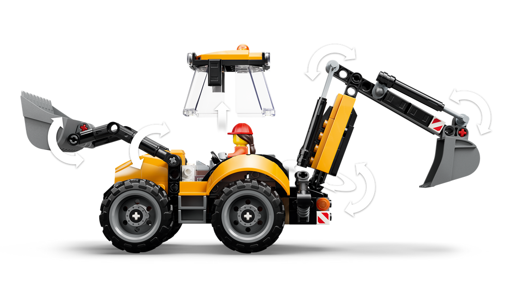 LEGO City 60480 Geltonas ekskavatorius-krautuvas