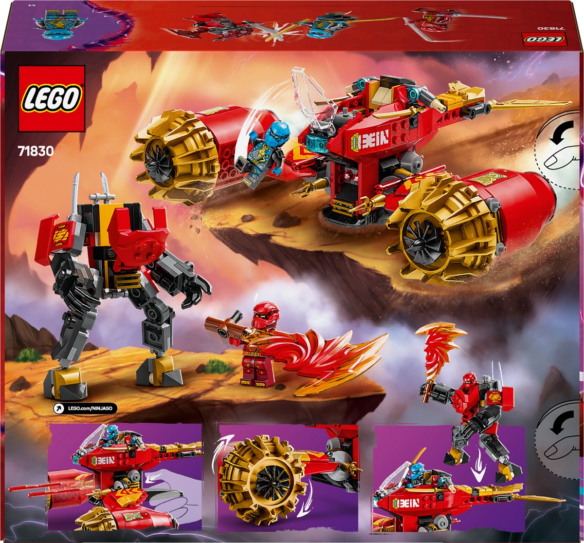 LEGO NINJAGO 71830 Kai robotas audrų raitelis
