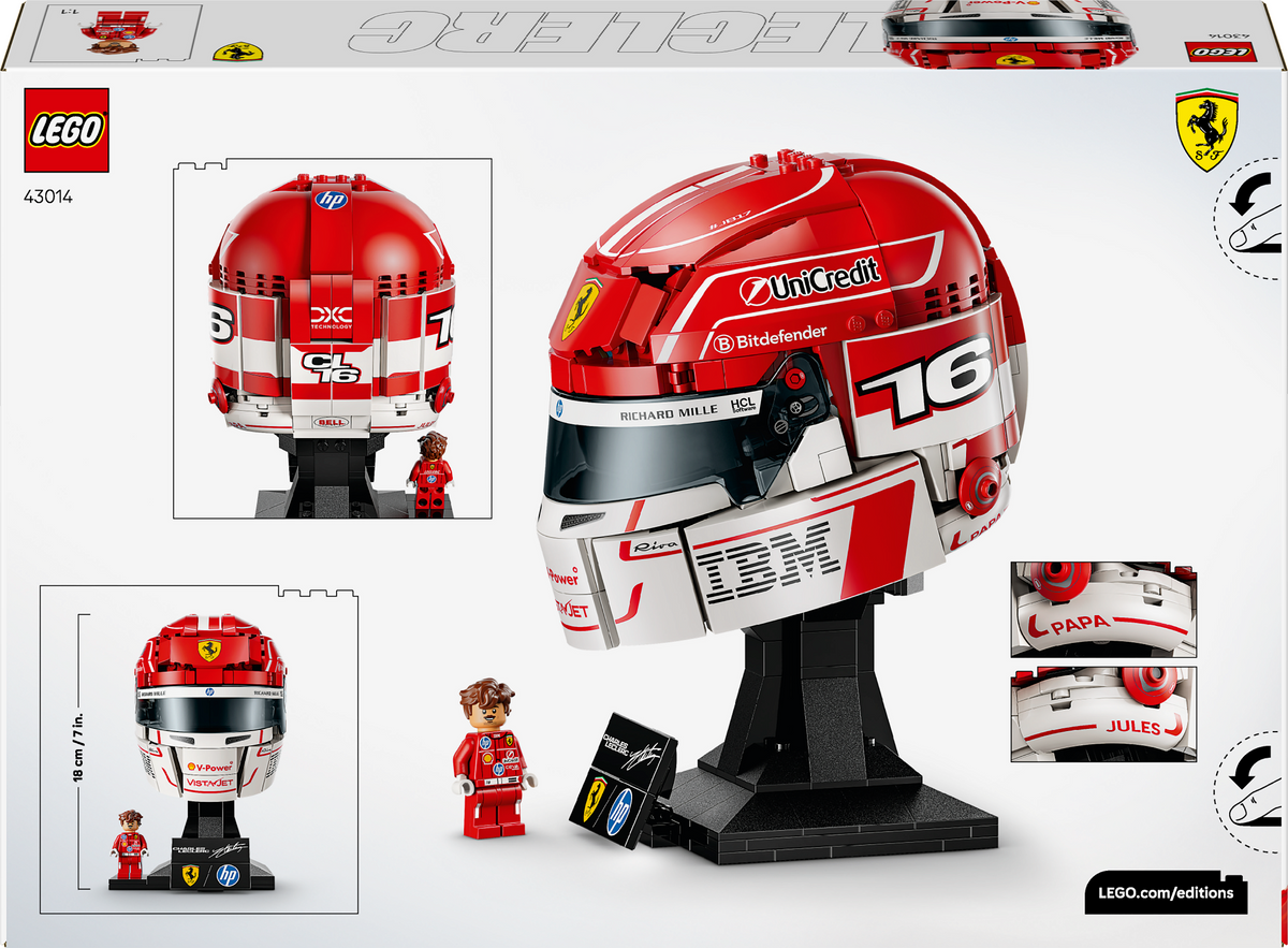 LEGO Editions 43014 Scuderia Ferrari HP Charles Leclerc šalmas