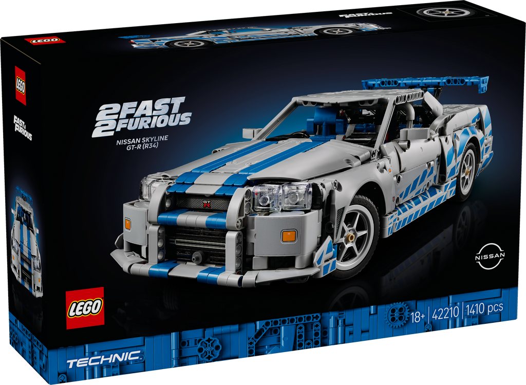LEGO Technic 42210 Dvigubai greiti, dvigubai įsiutę: Nissan Skyline GT-R (R34)